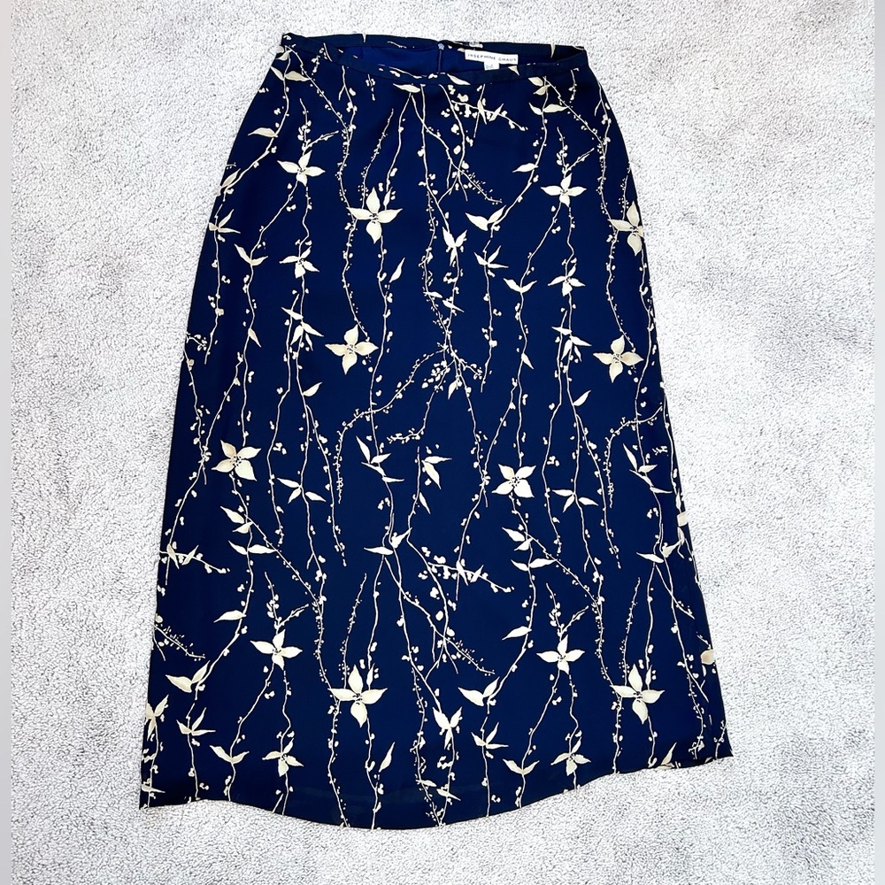 JOSEPHINE CHAUS ~ Women’s Black & Tan  A-Line Midi Skirt